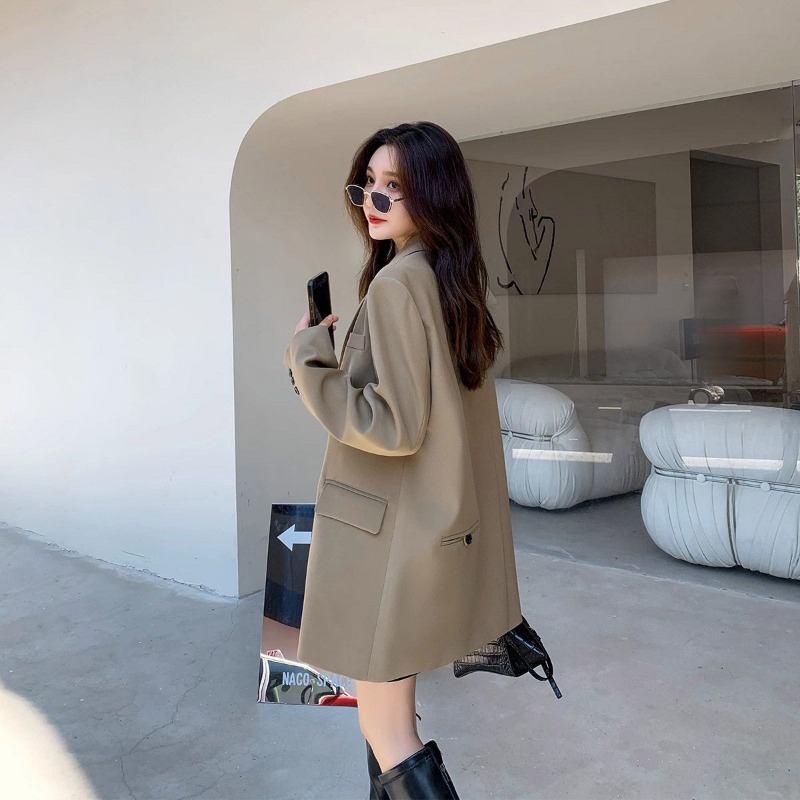 Women Streetwear Brand - Brand Black Blazer Women Jacket Spring