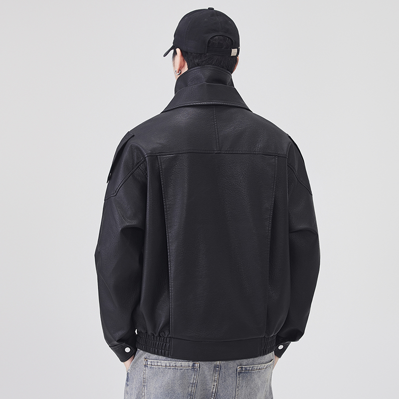 Autumn Winter Leather Jacket M - Streetwear Brand Vintage recension och pris