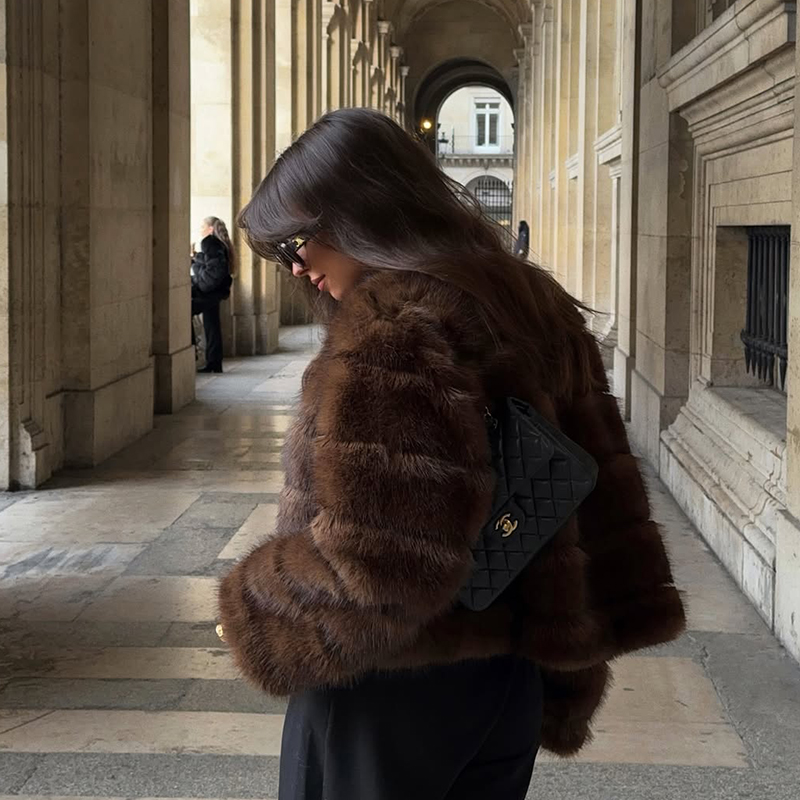 Vintage Brown Patchwork Fur Co - Streetwear Brand Vintage recension och pris
